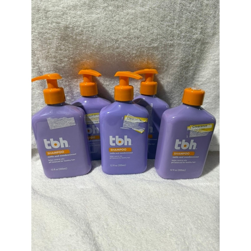 Lot of 5 TBH Kids Shampoo Nettle and Meadowsweet 12oz Each Tween Hair Care